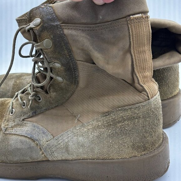 McRae Military Combat Boots Tan Suede Hot Weather Mens Army Size 12R Made In USA - Picture 6 of 12